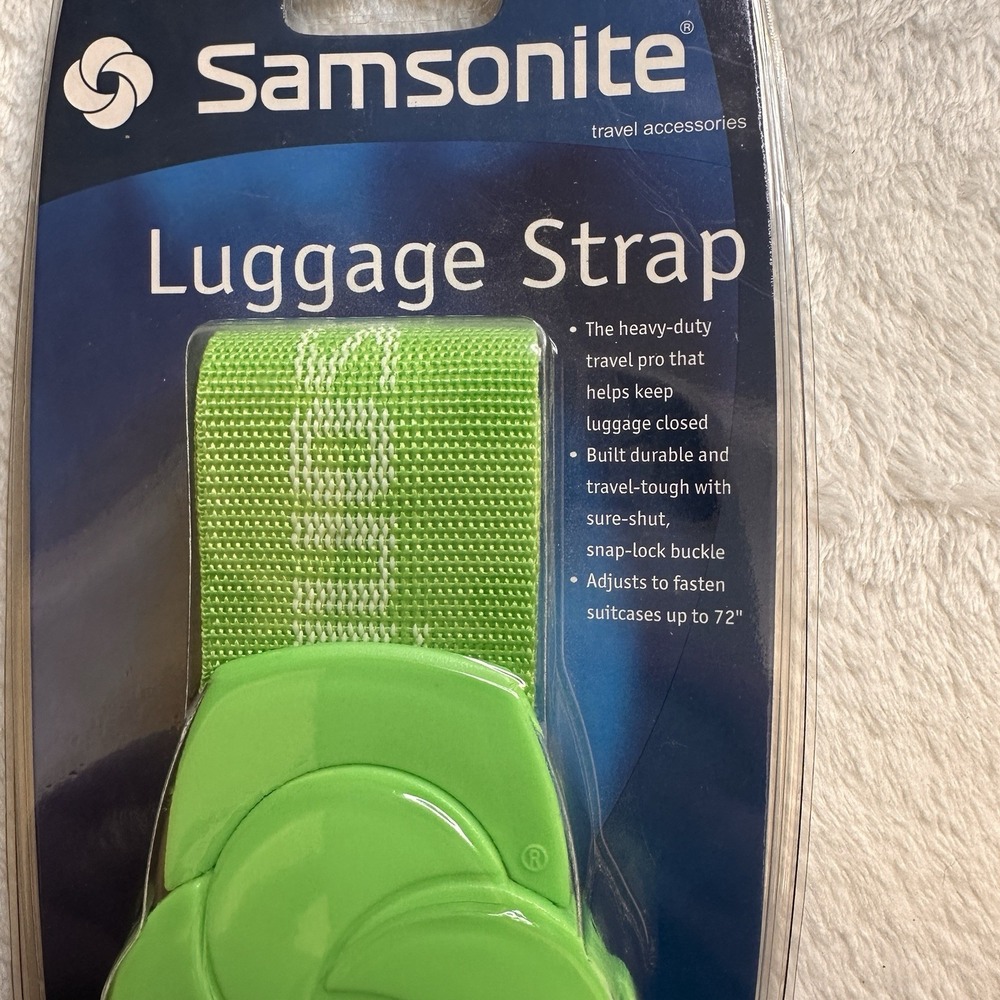Vintage -‎ Produced in 2000 - Samsonite Heavy Duty Luggage Strap - Neon Green